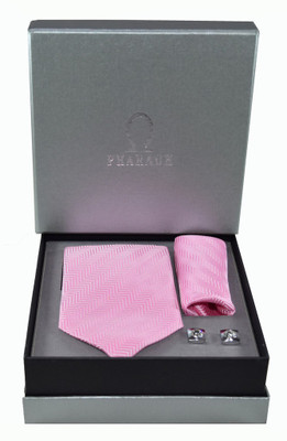 

Pharaoh Silk Cufflink & Tie Pin Set(Pink)
