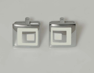 

Tiekart Stainless Steel Cufflink(White)