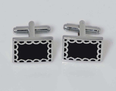 

Tiekart Stainless Steel Cufflink(Black)