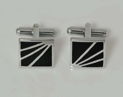 

Tiekart Stainless Steel Cufflink(Black)
