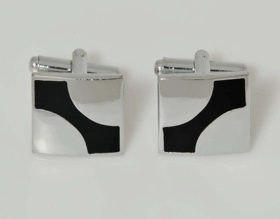 

Tiekart Stainless Steel Cufflink(Black)