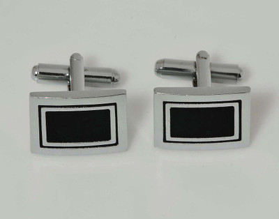 

Tiekart Stainless Steel Cufflink(Black)