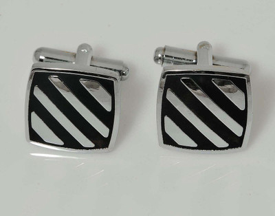 

Tiekart Stainless Steel Cufflink(Black)