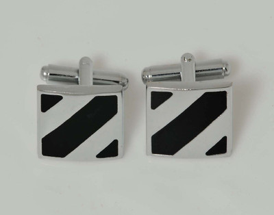 

Tiekart Stainless Steel Cufflink(Black)