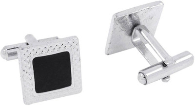 Black Brass Cufflink(Silver, Black)