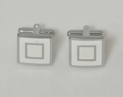 

Tiekart Stainless Steel Cufflink(White)