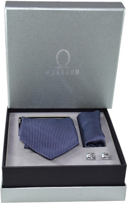

Pharaoh Silk Cufflink & Tie Pin Set(Blue)