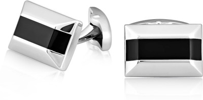 

Mahi Alloy Cufflink(Silver, Black), Black;silver