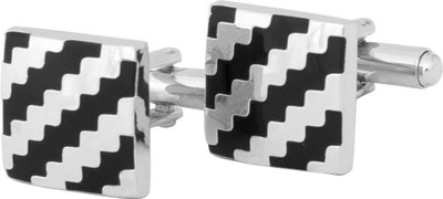 61% OFF on Big Five Deals Brass Cufflink(Black, Silver)