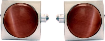 Hyness Brass, Metal Cufflink Set(Brown)