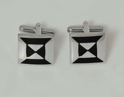 

Tiekart Stainless Steel Cufflink(Black)