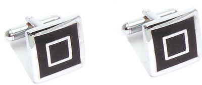 

FashBlush Alloy Cufflink Set(Silver, Black), Black;silver