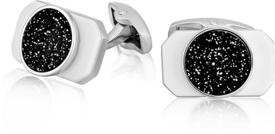 

Mahi Alloy Cufflink(Silver, Black), Black;silver