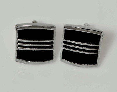 

Tiekart Stainless Steel Cufflink(Black)
