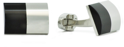 

Gildermen Alloy Cufflink(Silver, Black), Black;silver