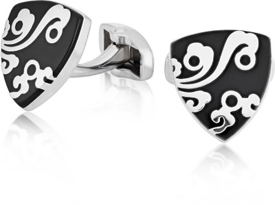 

Mahi Alloy Cufflink(Silver, Black), Black;silver