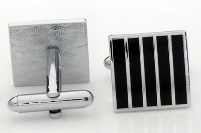 

Tiekart Stainless Steel Cufflink(Black)