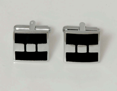 

Tiekart Stainless Steel Cufflink(Black)