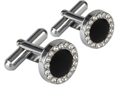 Shining Jewel Brass Cufflink(Silver)