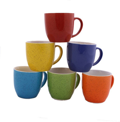 Aarzool Ceramic(Multicolor, Pack of 6)