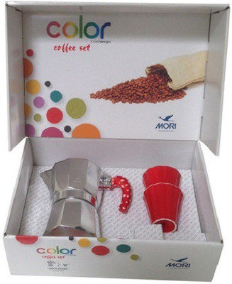 

Koffeetable Stainless Steel, Ceramic(Red, Silver)