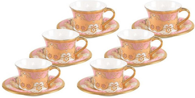 

BP Bharat Bone China(White, Pink, Pack of 12)