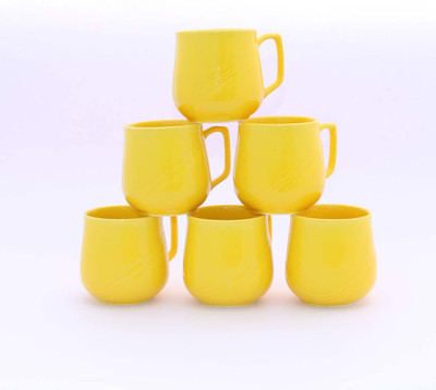 

Aarzool Ceramic(Yellow, Pack of 6)