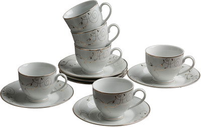

Aditya Porcelain(White, Pack of 12)