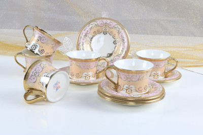 

BP Bharat Bone China(Pink, White, Pack of 12)