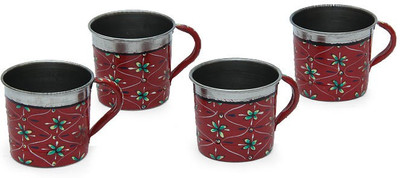 

Kaushalam Cup Set Of 4 Red Stainless Steel(Red, Pack of 4)