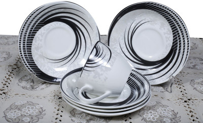 

BP Bharat Bone China(Black, Grey, Pack of 12)