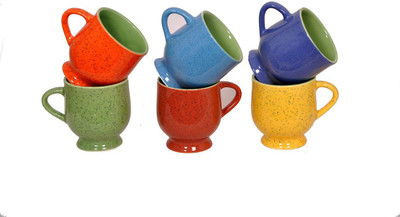 Elite Handicrafts Ceramic(Multicolor, Pack of 6)