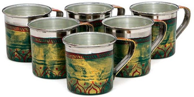 

Kaushalam Cup Set Of 6 Green Stainless Steel(Green, Pack of 6)