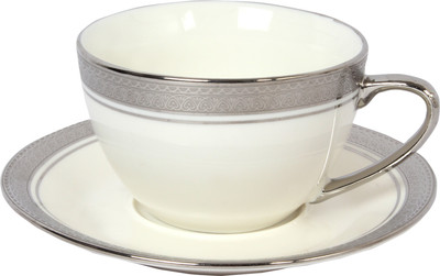 

DUCATI ELITE Bone China(White, Silver, Pack of 12)
