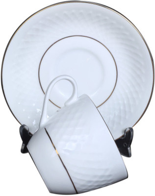 

BP Bharat 24 K Gold Bone China(White, Gold, Pack of 12)