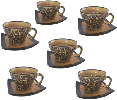 

Indeasia Srijan Stoneware(Gold, Pack of 12)
