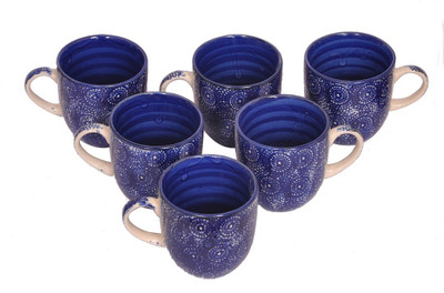 

Elite Handicrafts Ceramic(Blue, Pack of 6)