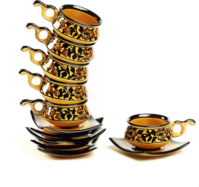 

Cultural Concepts Heritage Java Cup & Saucer Ceramic(Yellow, Black, Pack of 12)