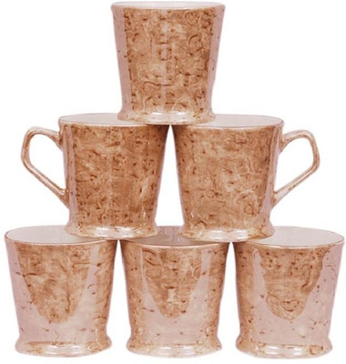 

Diamond Bone China(Gold, Pack of 6)
