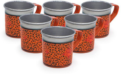 

Kaushalam Cup Set Of 6 Orange Stainless Steel(Orange, Pack of 6)