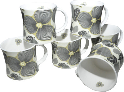 

Amazecart Bone China Tea & Coffee Cups Set of 6 Pieces (150 ml),Multi-Color Bone China(Multicolor, Pack of 6)