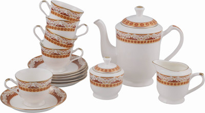 

BP Bharat Bone China(Gold, Brown, Pack of 15)