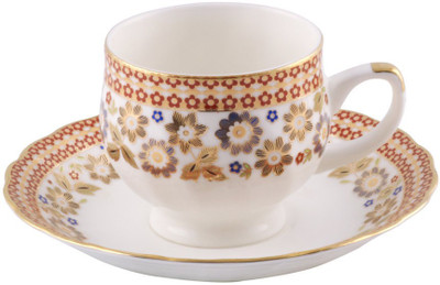 

BP Bharat 24 K Gold Bone China(Gold, Red, Blue, Pack of 12)
