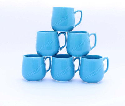 

Aarzool Ceramic(Blue, Pack of 6)