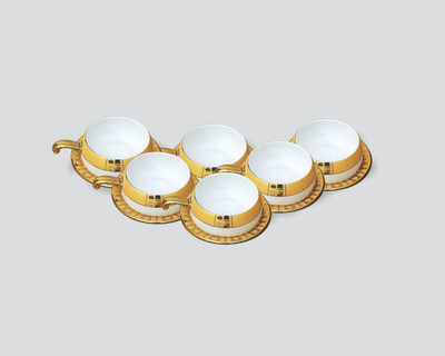 

Clay Craft Bone China(Gold, Pack of 12)