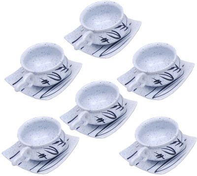 

Indeasia Srijan Stoneware(White, Pack of 12)