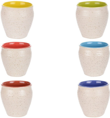 

amazecart Ceramic(Multicolor, Pack of 6)