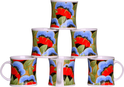 

Pearl Bone China(Multicolor, Pack of 6)