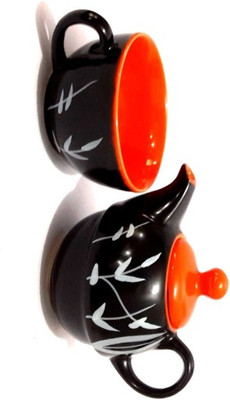 

Indeasia Srijan Stoneware(Black, Pack of 2)