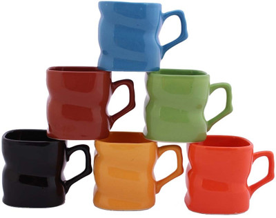 

Aarzool Ceramic(Multicolor, Pack of 6)